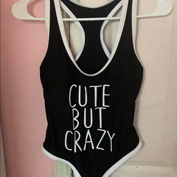 ROMWE Other - “Cute but Crazy” Bodysuit